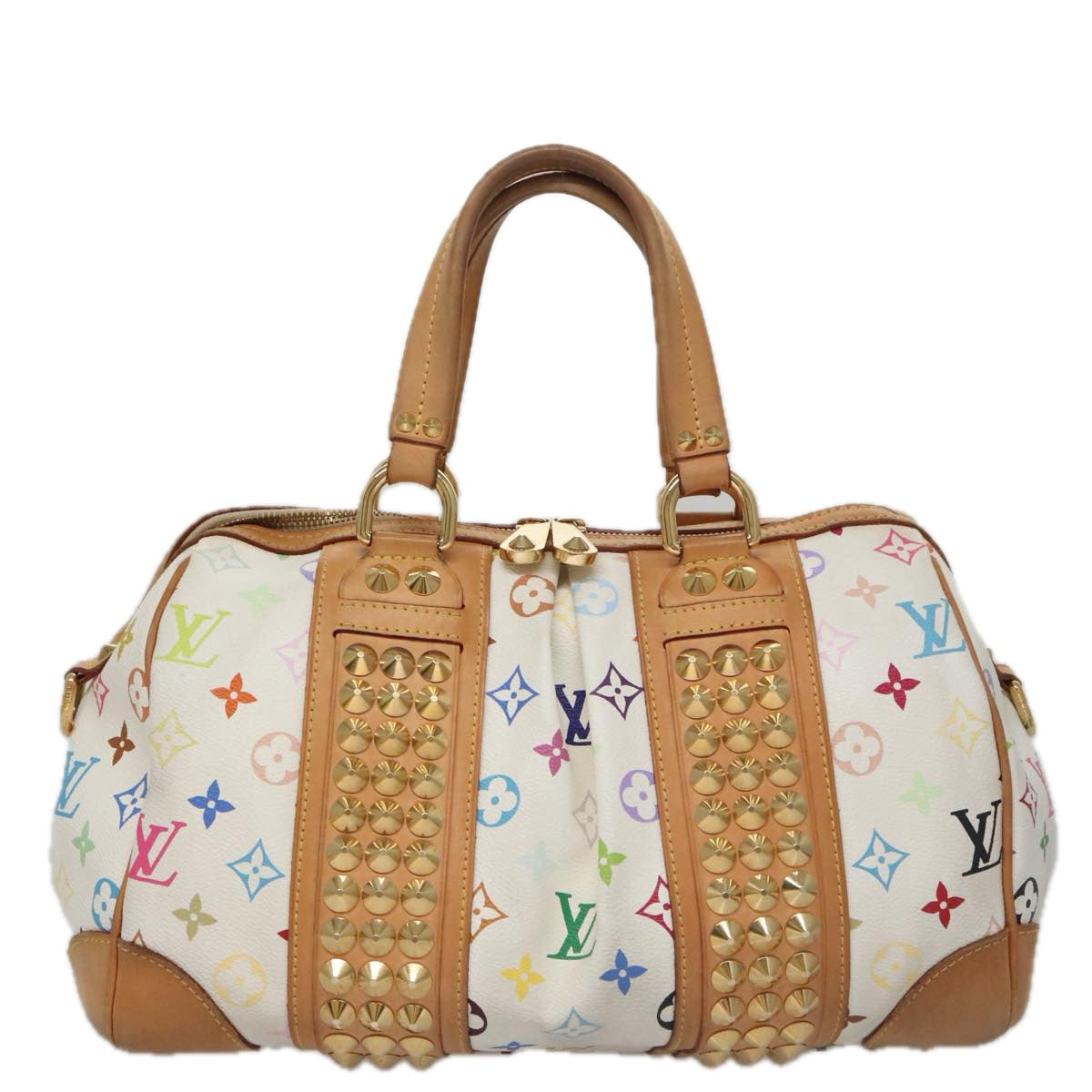 LOUIS VUITTON Monogram Multicolor Courtney MM Bag 2way White M45641 104199