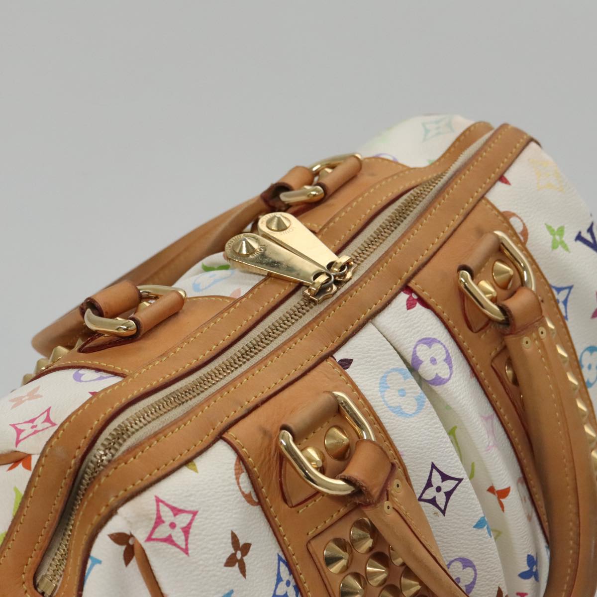 LOUIS VUITTON Monogram Multicolor Courtney MM Bag 2way White M45641 104199