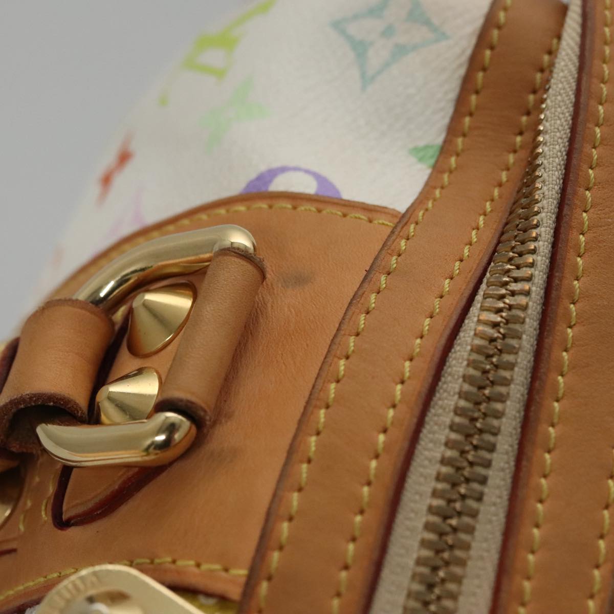 LOUIS VUITTON Monogram Multicolor Courtney MM Bag 2way White M45641 104199