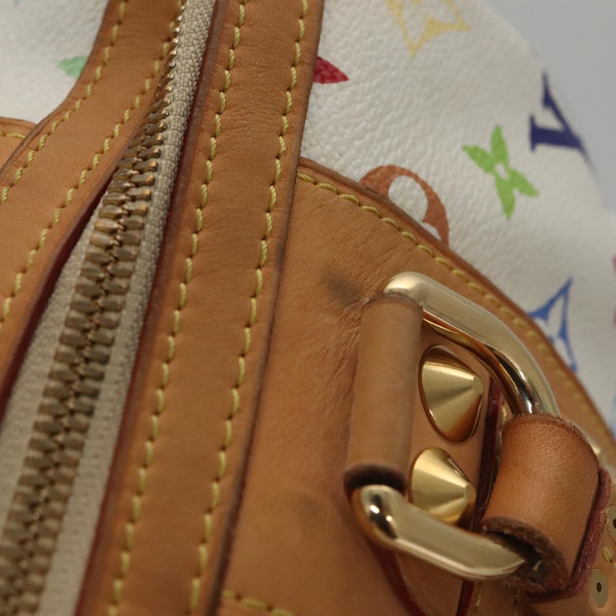 LOUIS VUITTON Monogram Multicolor Courtney MM Bag 2way White M45641 104199