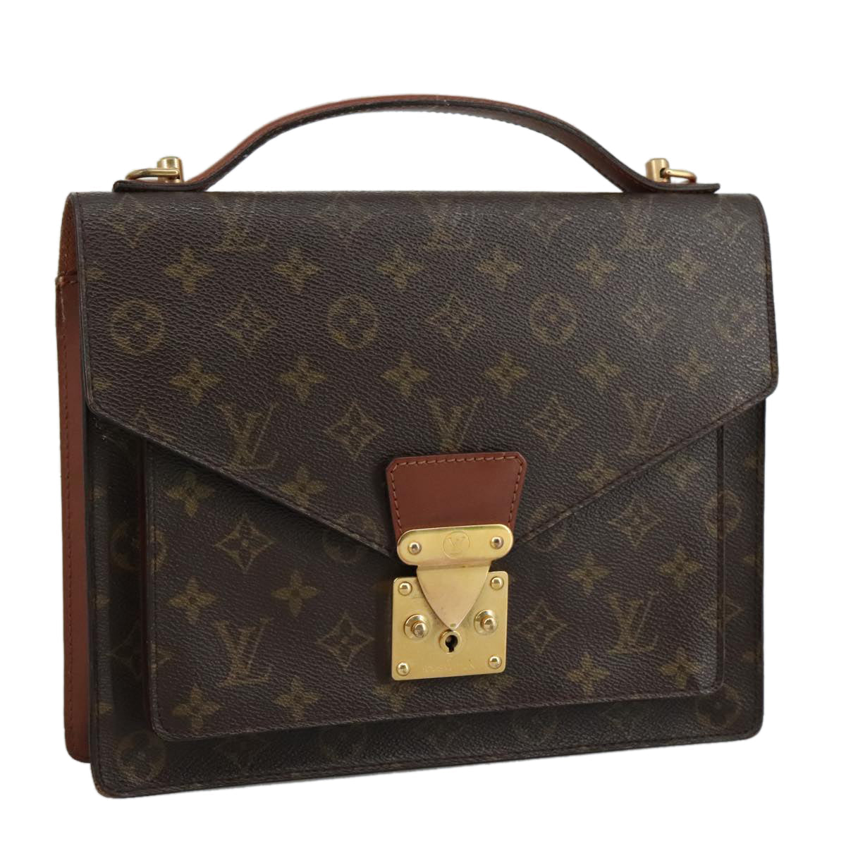 LOUIS VUITTON Monogram Monceau 28 Hand Bag 2way M51185 LV 104222