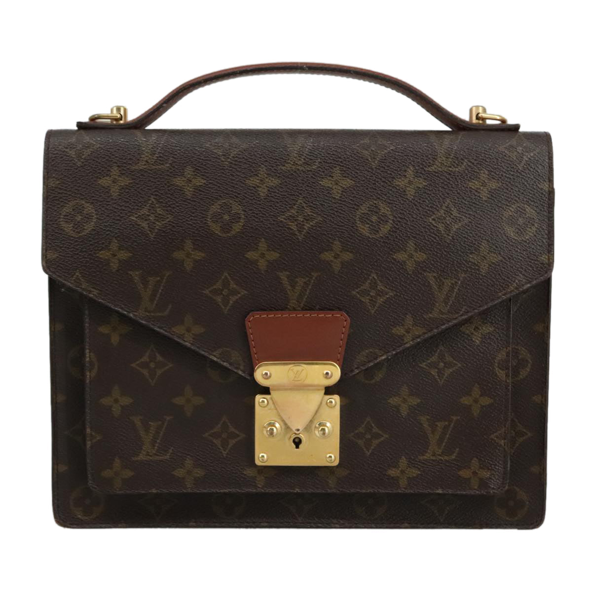 LOUIS VUITTON Monogram Monceau 28 Hand Bag 2way M51185 LV 104222