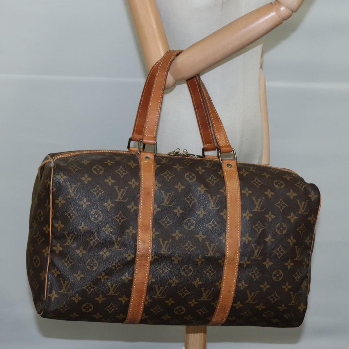LOUIS VUITTON Monogram Sac Souple 45 Boston Bag M41624 LV 104223