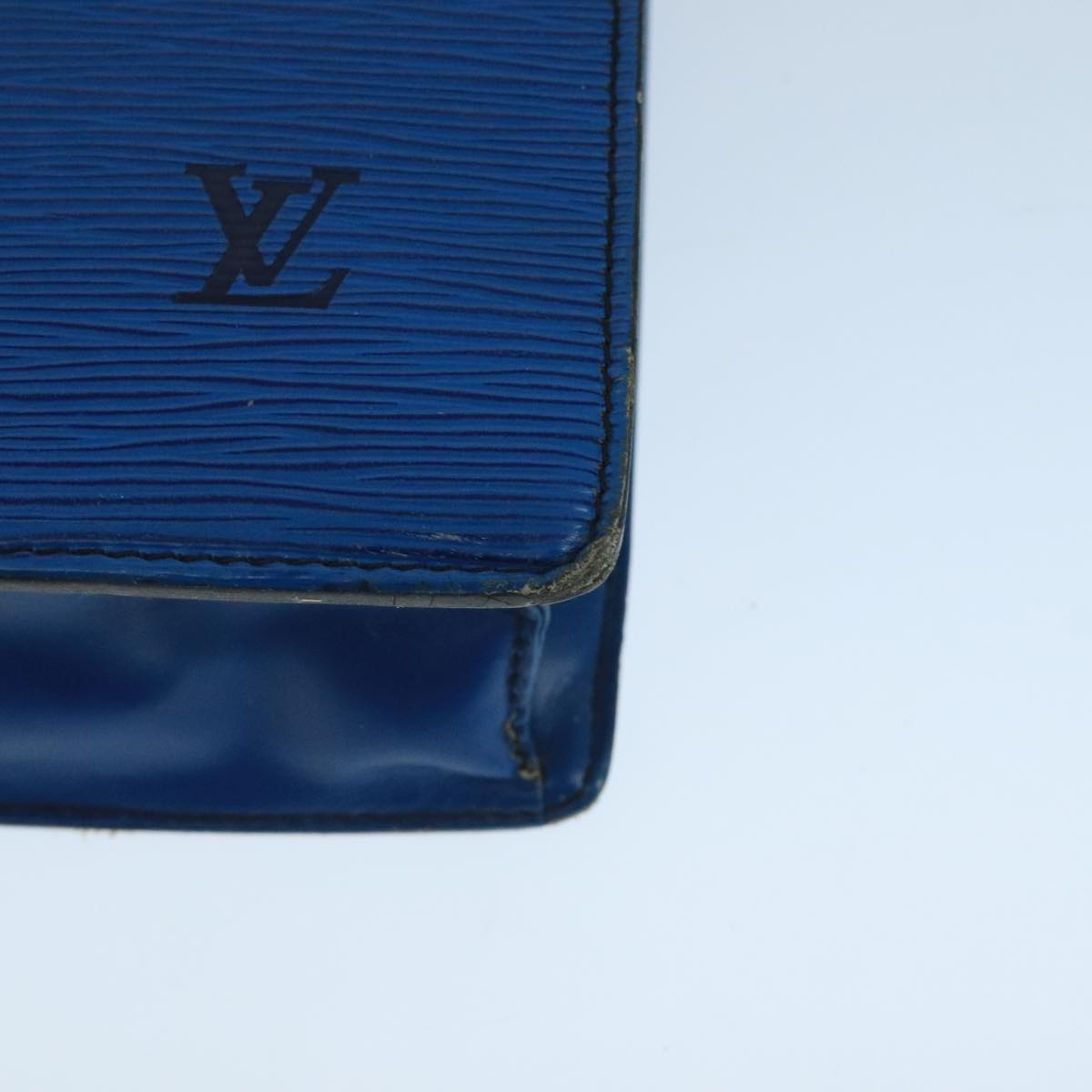 LOUIS VUITTON Epi Sac Plat Hand Bag Blue M52075 LV 104258