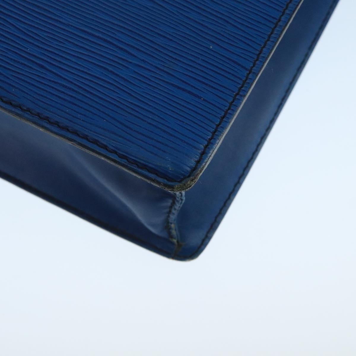 LOUIS VUITTON Epi Sac Plat Hand Bag Blue M52075 LV 104258