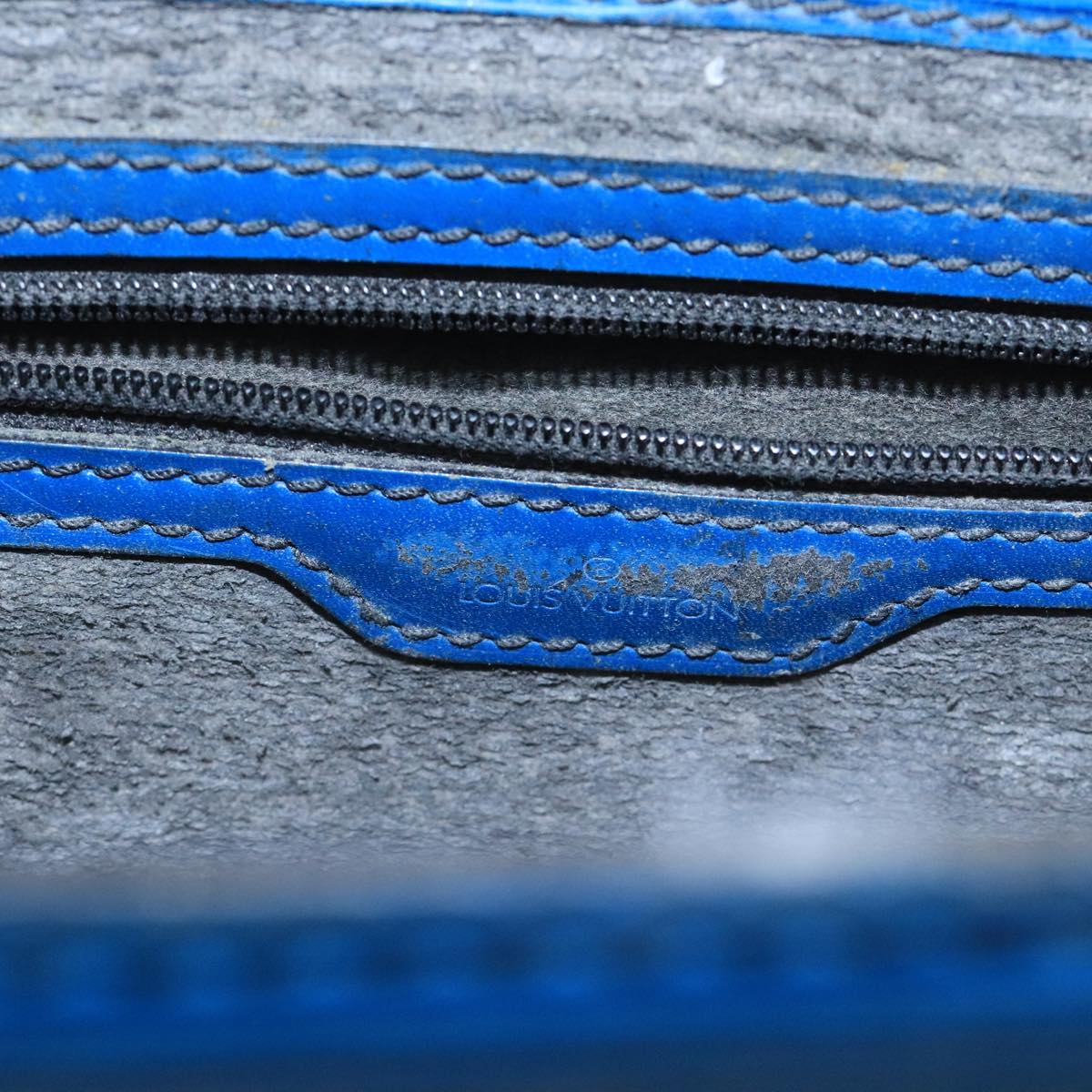 LOUIS VUITTON Epi Sac Plat Hand Bag Blue M52075 LV 104258