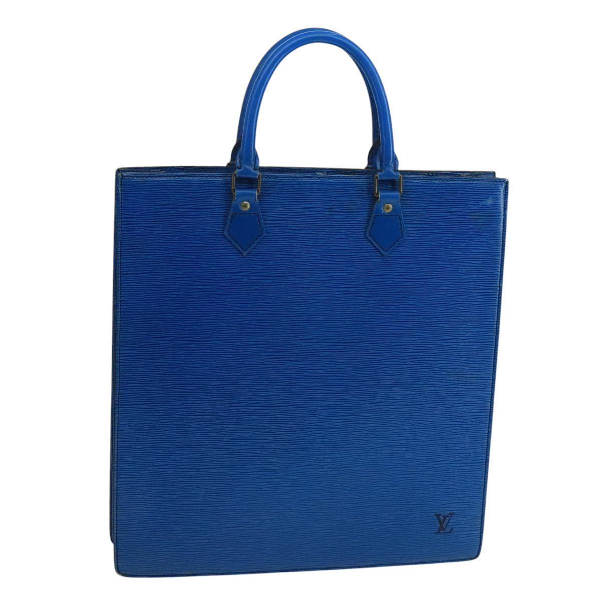 LOUIS VUITTON Epi Sac Plat Hand Bag Blue M52075 LV 104258