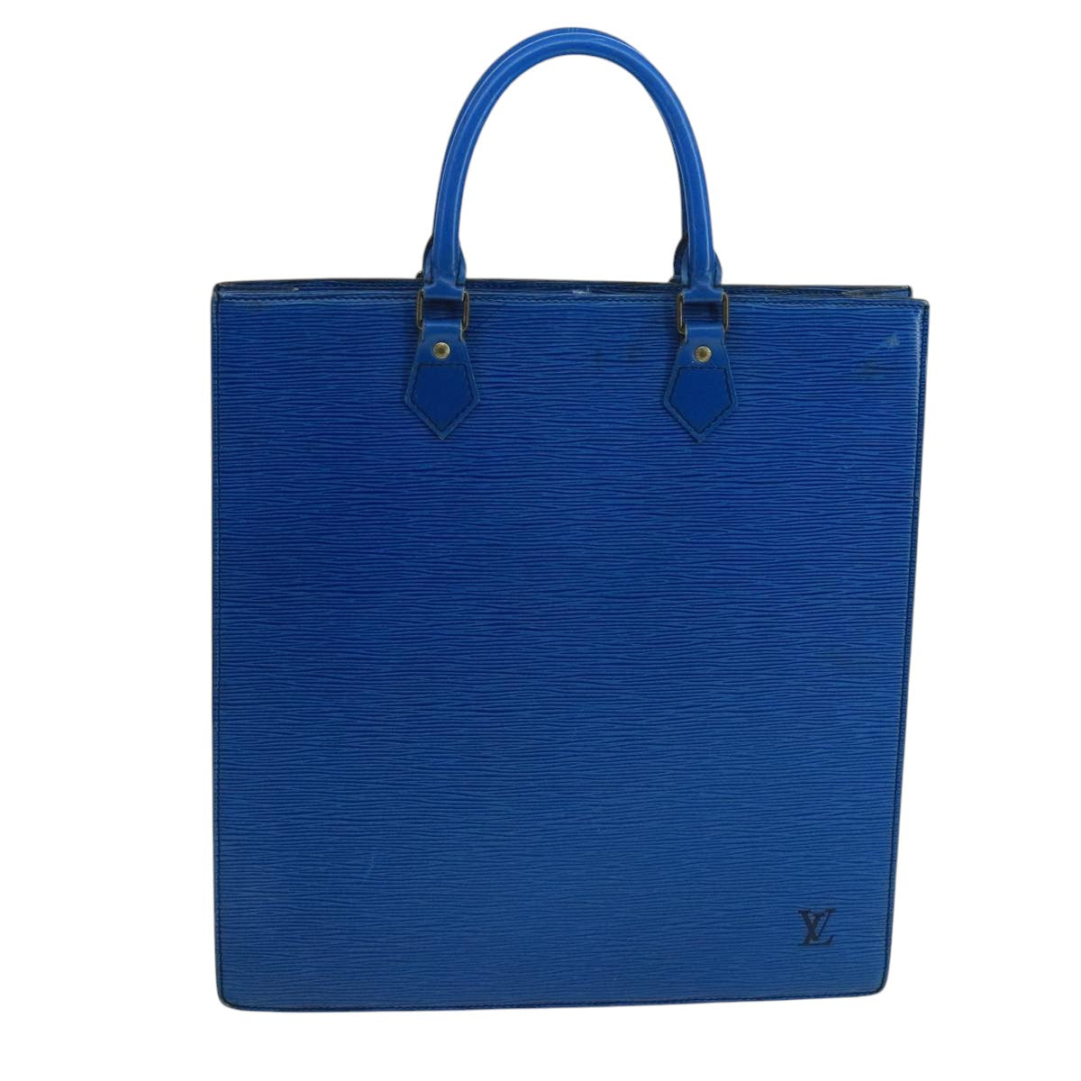 LOUIS VUITTON Epi Sac Plat Hand Bag Blue M52075 LV 104258