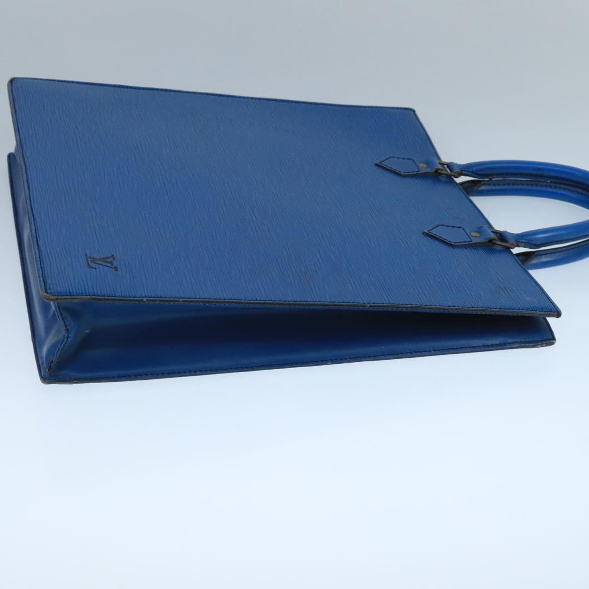 LOUIS VUITTON Epi Sac Plat Hand Bag Blue M52075 LV 104258