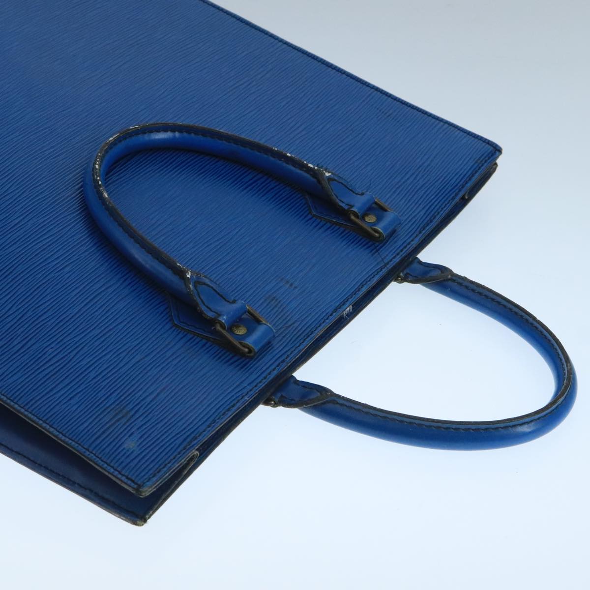 LOUIS VUITTON Epi Sac Plat Hand Bag Blue M52075 LV 104258