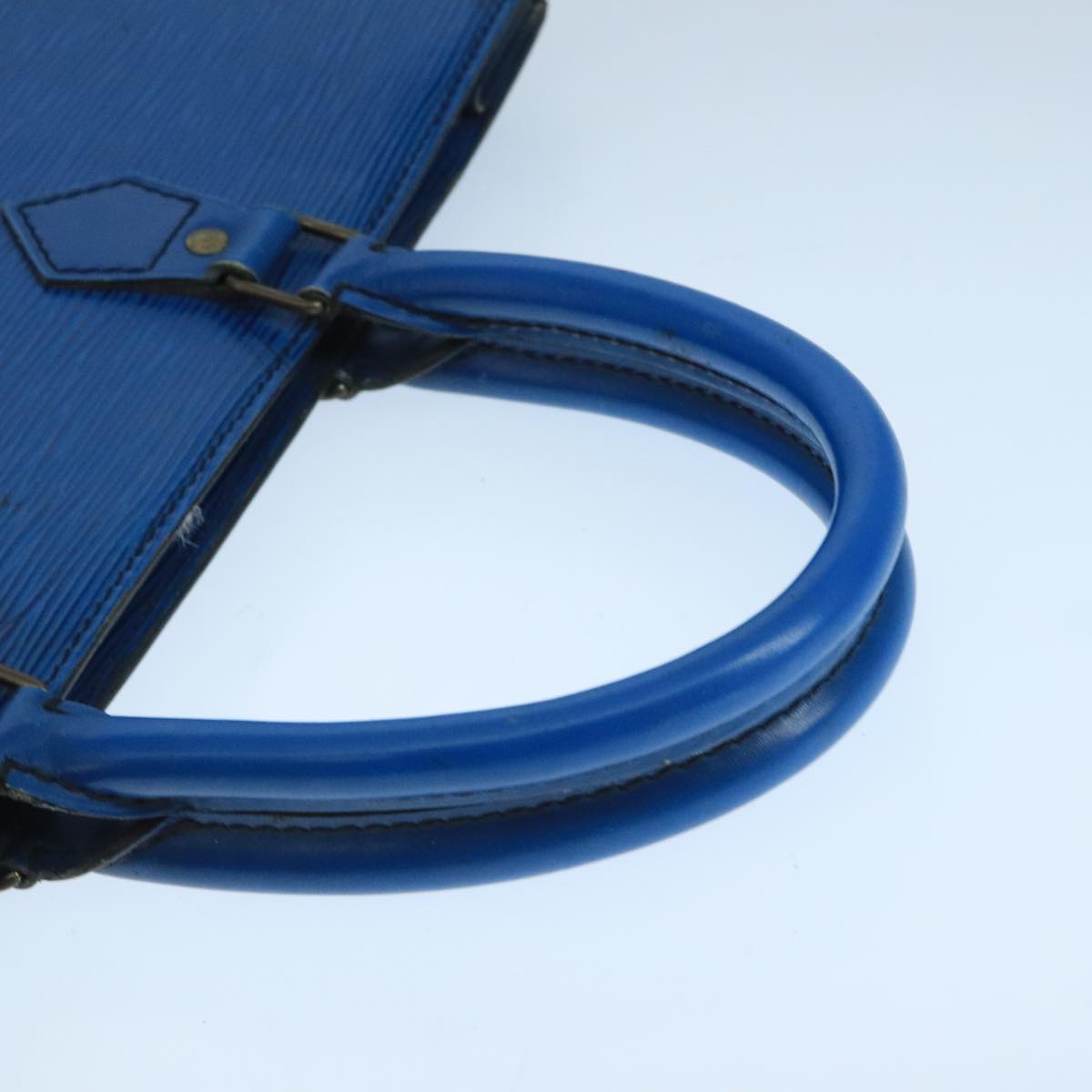 LOUIS VUITTON Epi Sac Plat Hand Bag Blue M52075 LV 104258