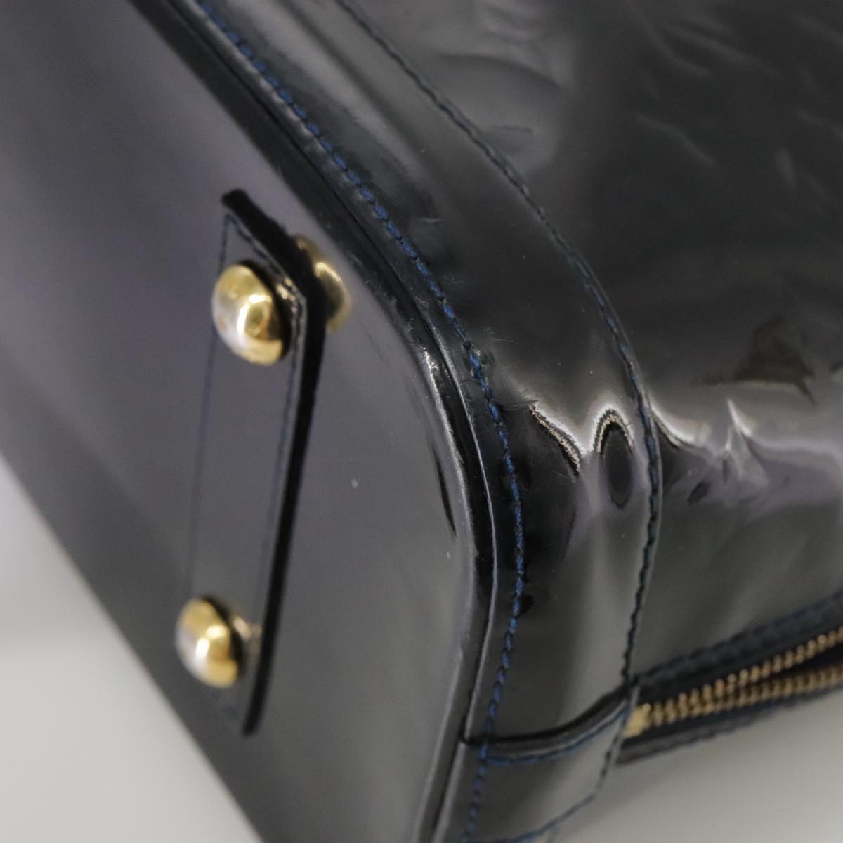 LOUIS VUITTON Monogram Vernis Alma PM Hand Bag Grand blue M90053 LV 104290