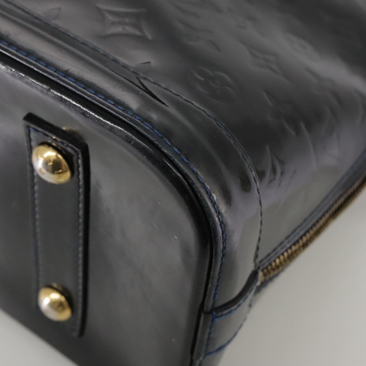 LOUIS VUITTON Monogram Vernis Alma PM Hand Bag Grand blue M90053 LV 104290