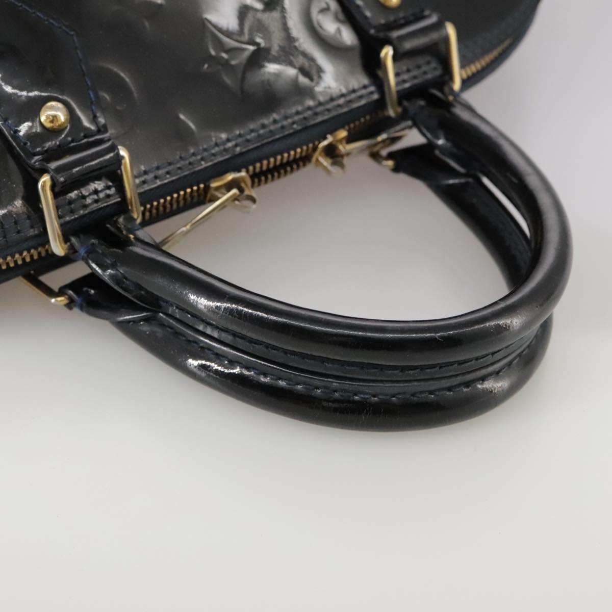 LOUIS VUITTON Monogram Vernis Alma PM Hand Bag Grand blue M90053 LV 104290