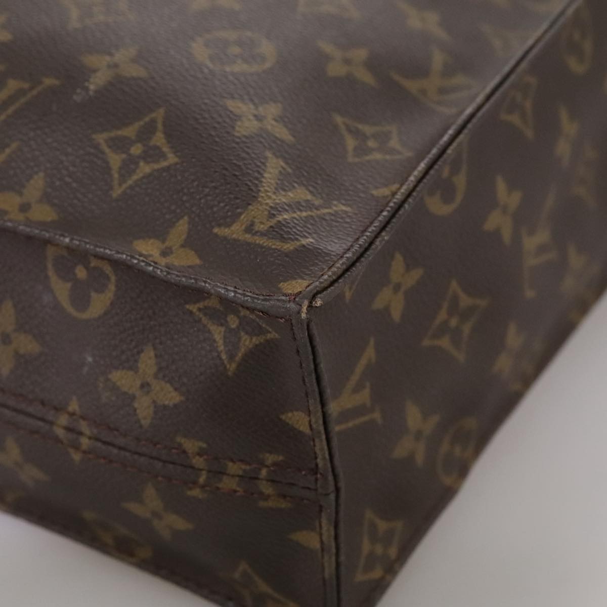 LOUIS VUITTON Monogram Sac Plat Hand Bag M51140 LV 104291