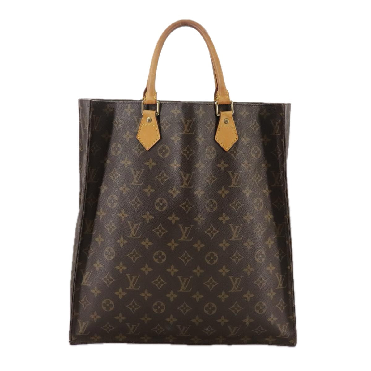 LOUIS VUITTON Monogram Sac Plat Hand Bag M51140 LV 104291