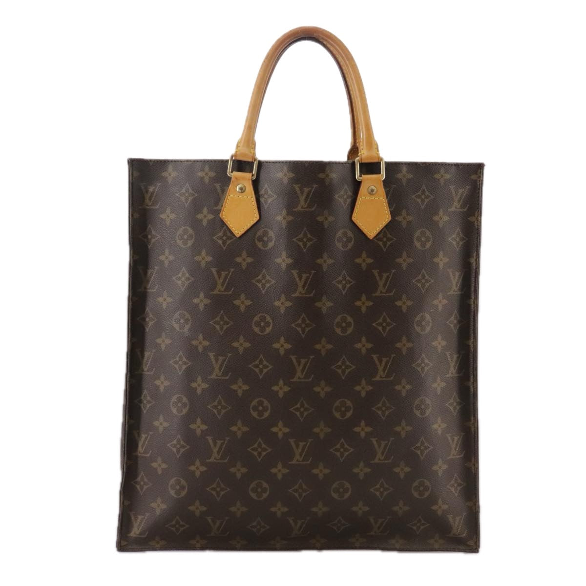 LOUIS VUITTON Monogram Sac Plat Hand Bag M51140 LV 104291