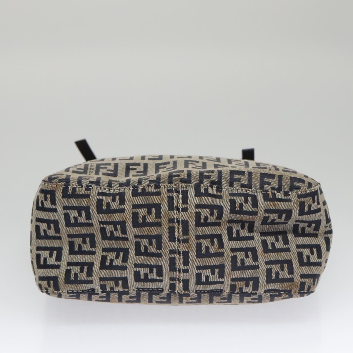 FENDI Zucchino Canvas Hand Bag Navy 104306