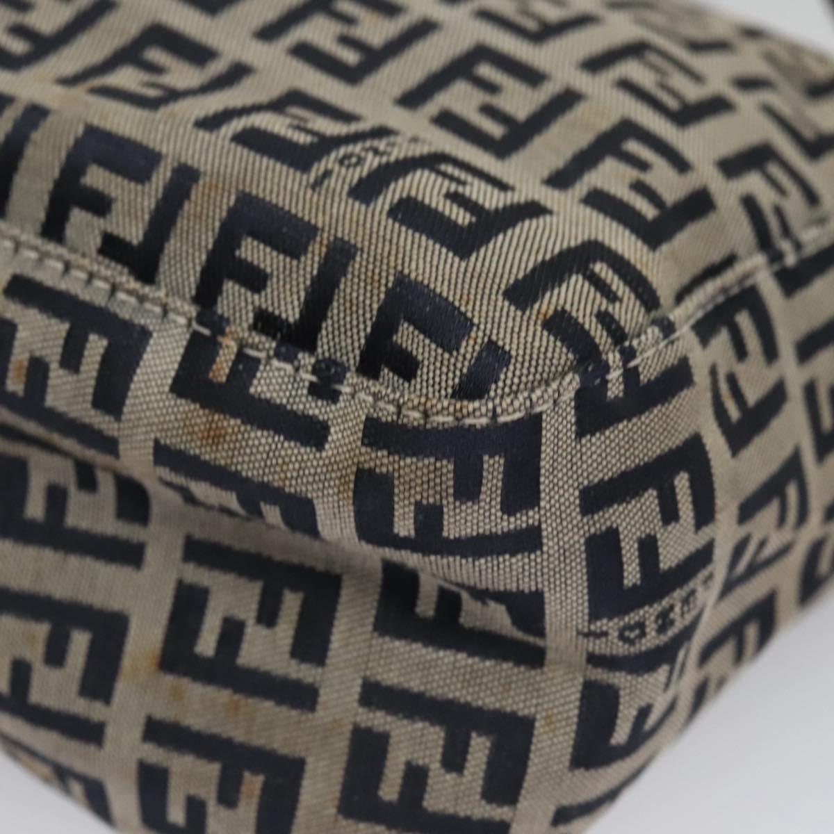 FENDI Zucchino Canvas Hand Bag Navy 104306