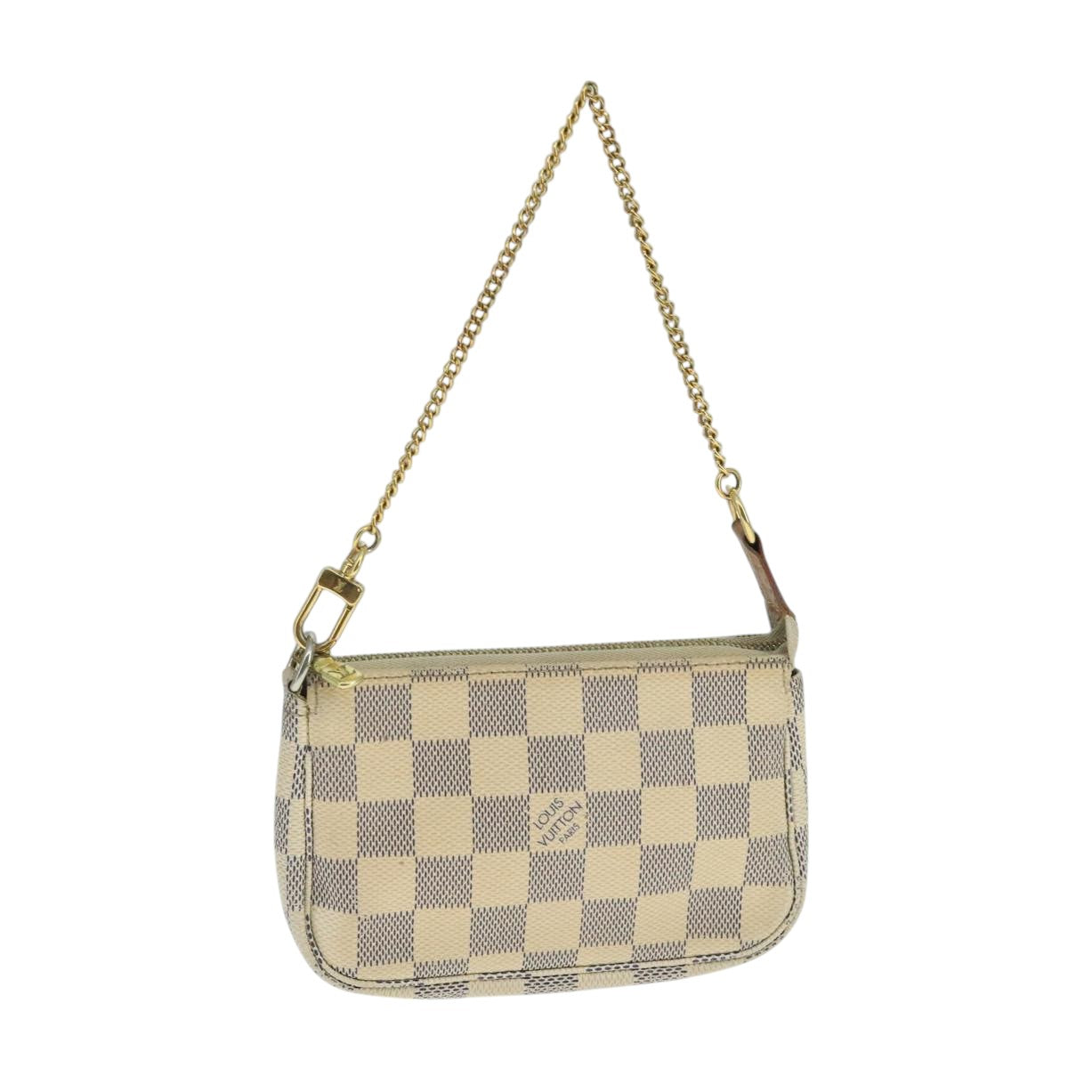 LOUIS VUITTON Damier Azur Mini Pochette Accessoires Pouch N63005 LV 104315