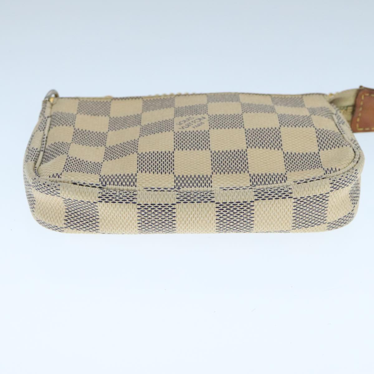 LOUIS VUITTON Damier Azur Mini Pochette Accessoires Pouch N63005 LV 104315