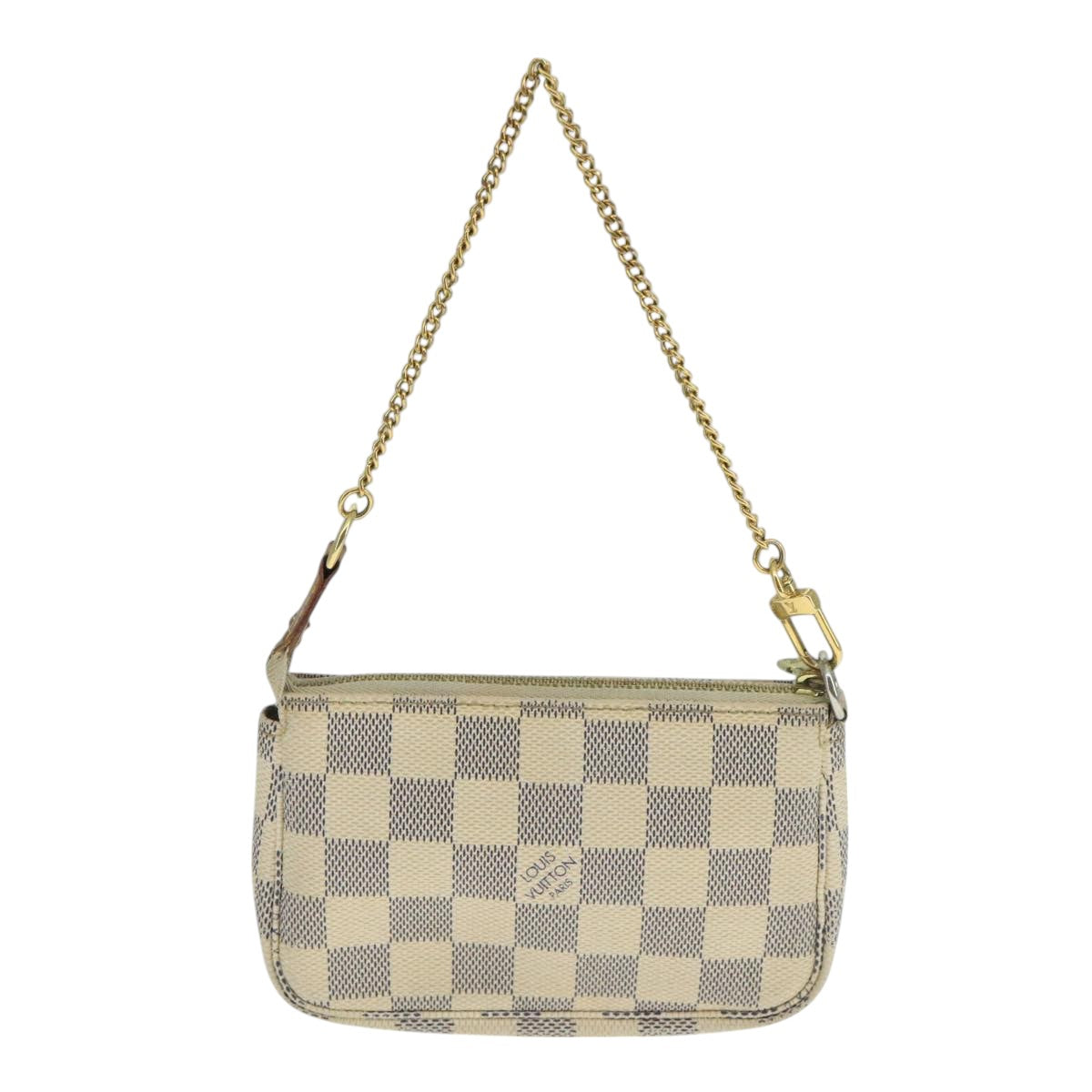 LOUIS VUITTON Damier Azur Mini Pochette Accessoires Pouch N63005 LV 104315