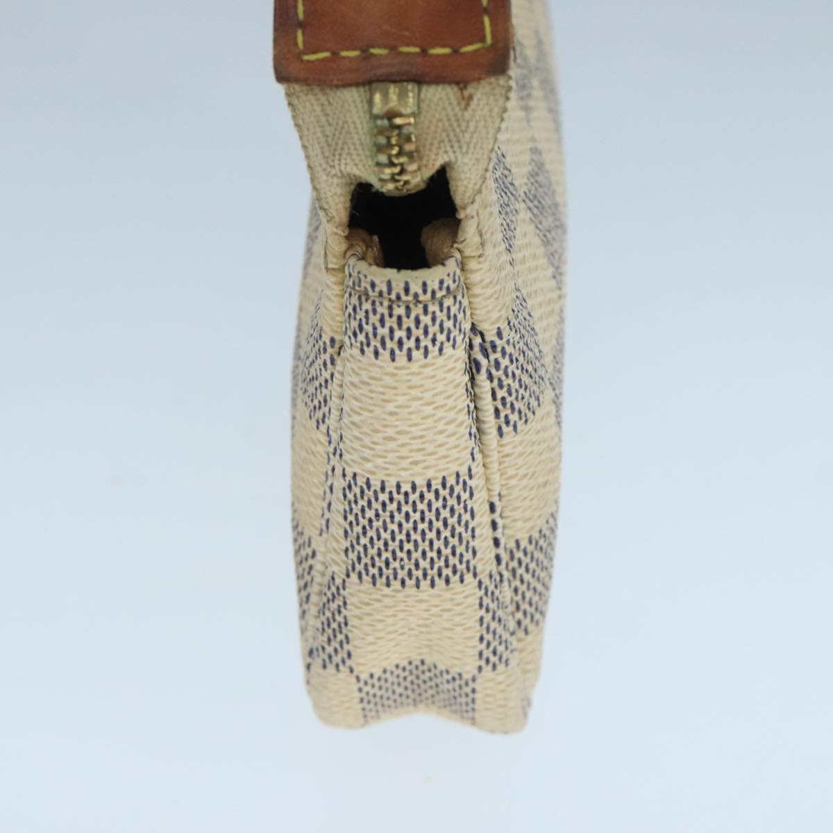 LOUIS VUITTON Damier Azur Mini Pochette Accessoires Pouch N63005 LV 104315