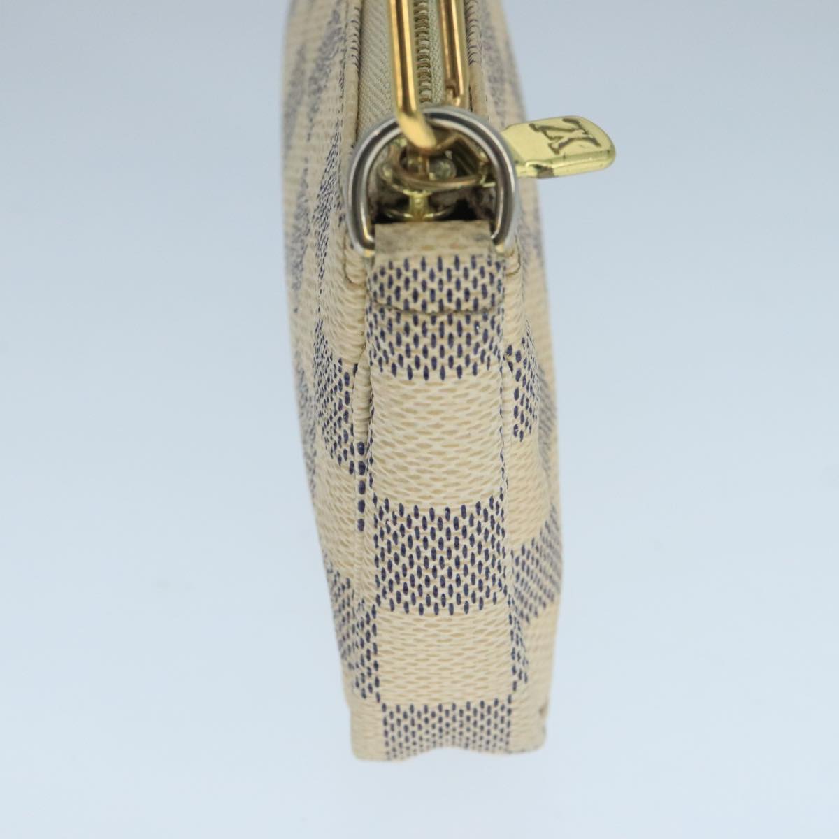 LOUIS VUITTON Damier Azur Mini Pochette Accessoires Pouch N63005 LV 104315
