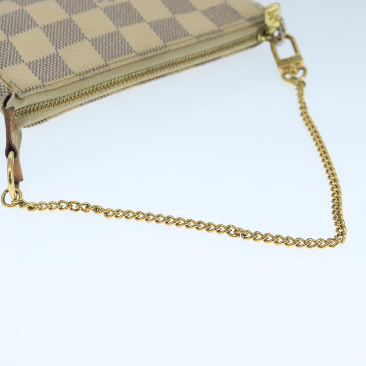 LOUIS VUITTON Damier Azur Mini Pochette Accessoires Pouch N63005 LV 104315
