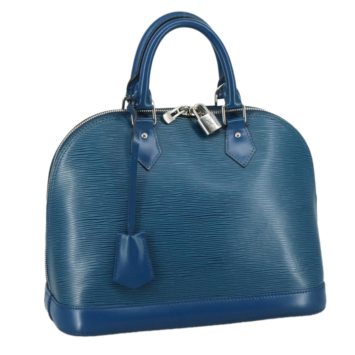 LOUIS VUITTON Epi Alma PM Hand Bag Blue Cyan M40624 LV 104323