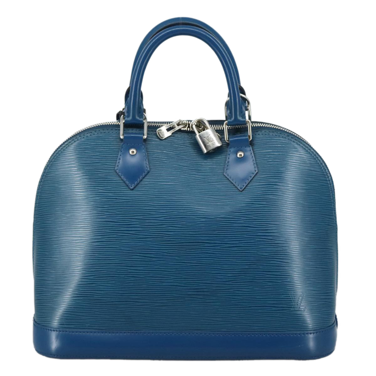 LOUIS VUITTON Epi Alma PM Hand Bag Blue Cyan M40624 LV 104323