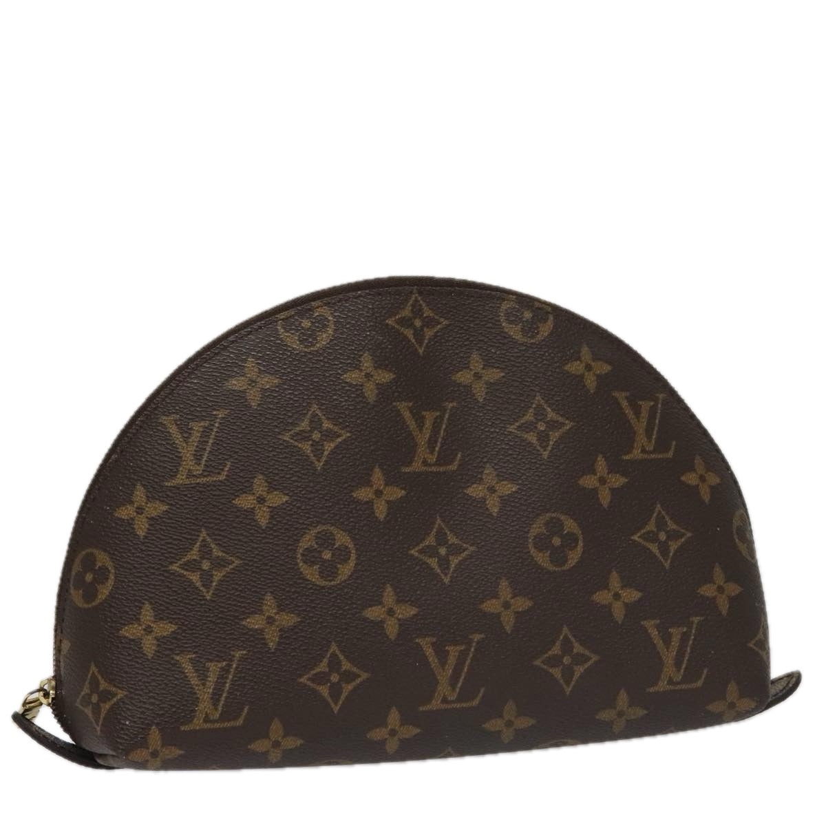 LOUIS VUITTON Monogram Trousse Demi Ronde Cosmetic Pouch M47520 LV 104341