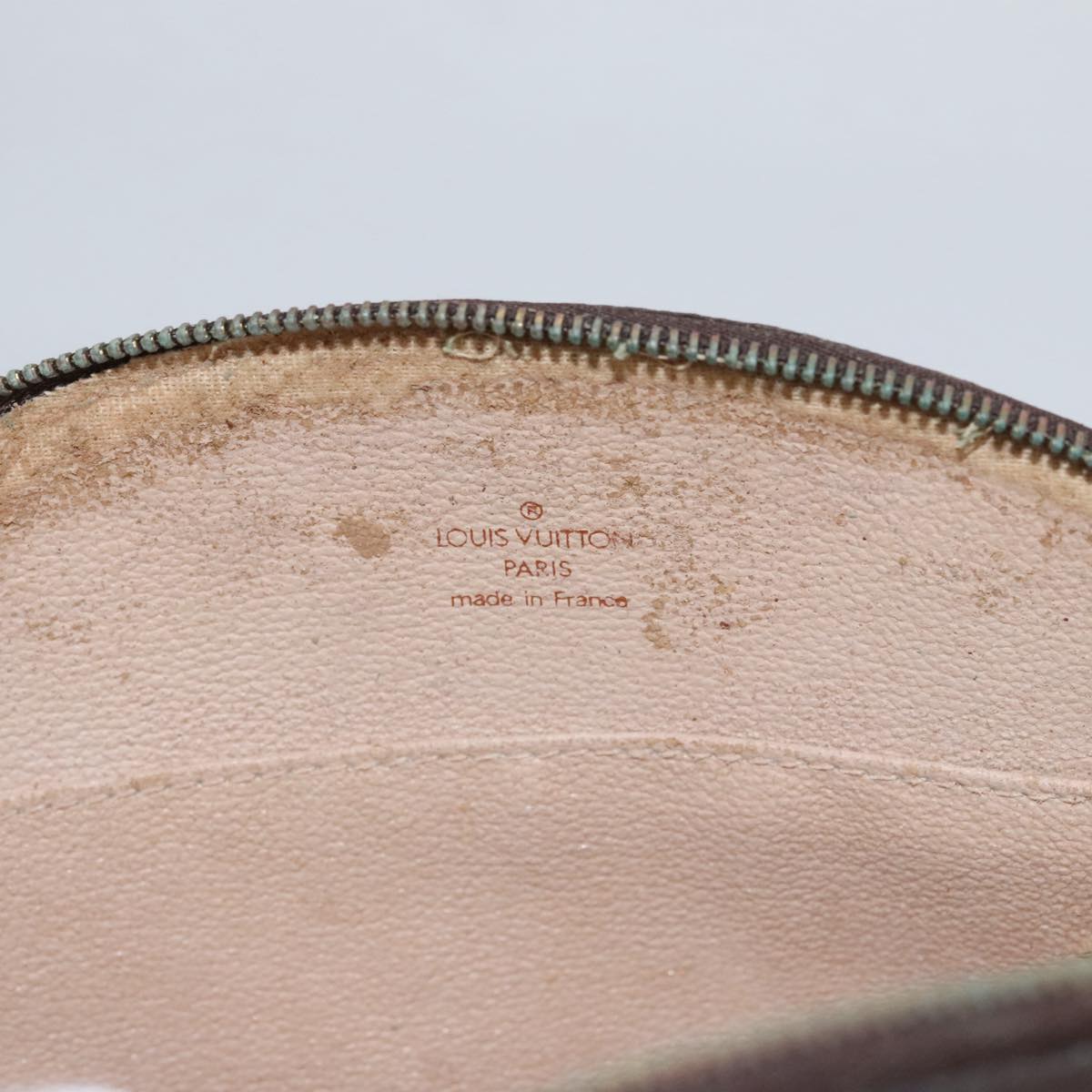 LOUIS VUITTON Monogram Trousse Demi Ronde Cosmetic Pouch M47520 LV 104341