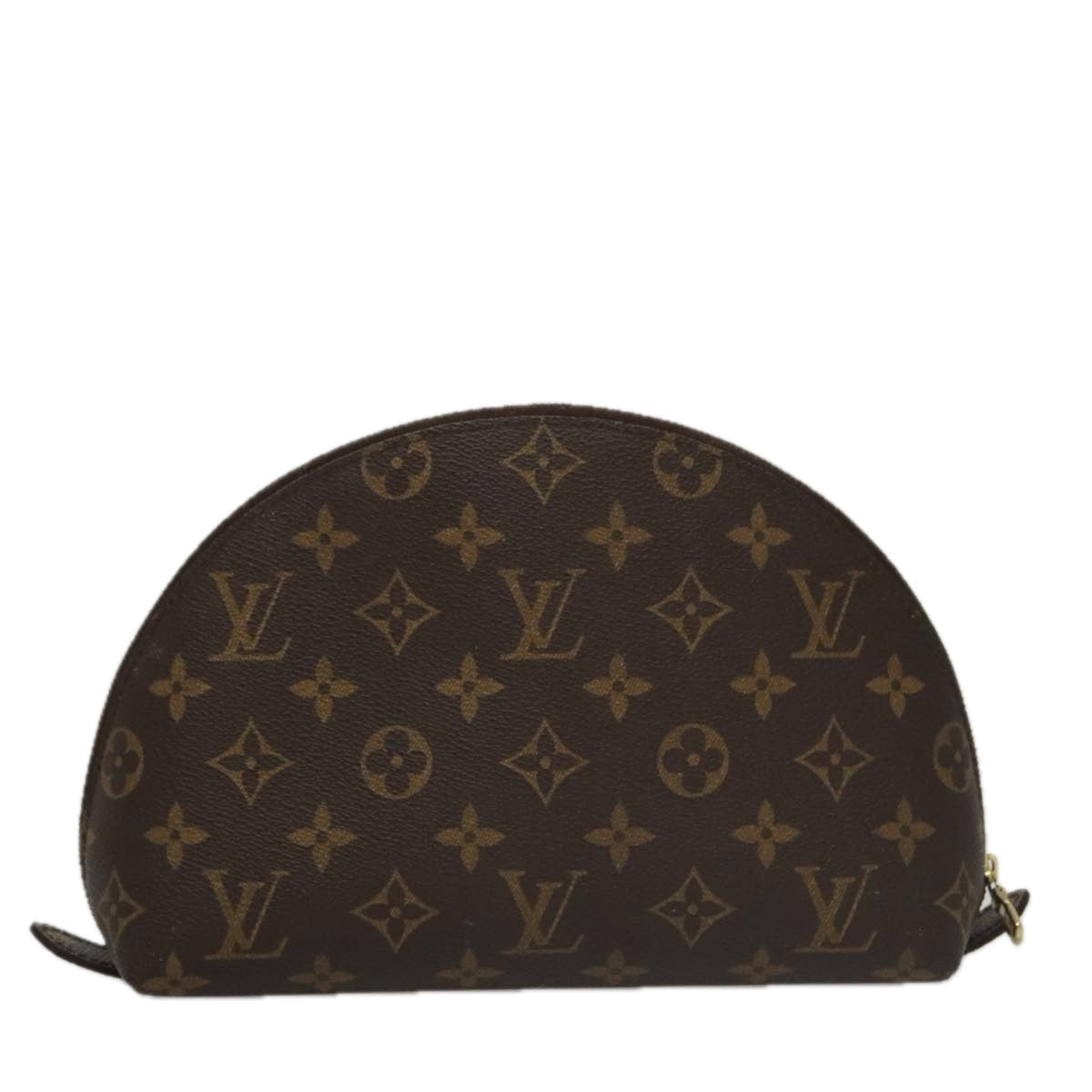 LOUIS VUITTON Monogram Trousse Demi Ronde Cosmetic Pouch M47520 LV 104341
