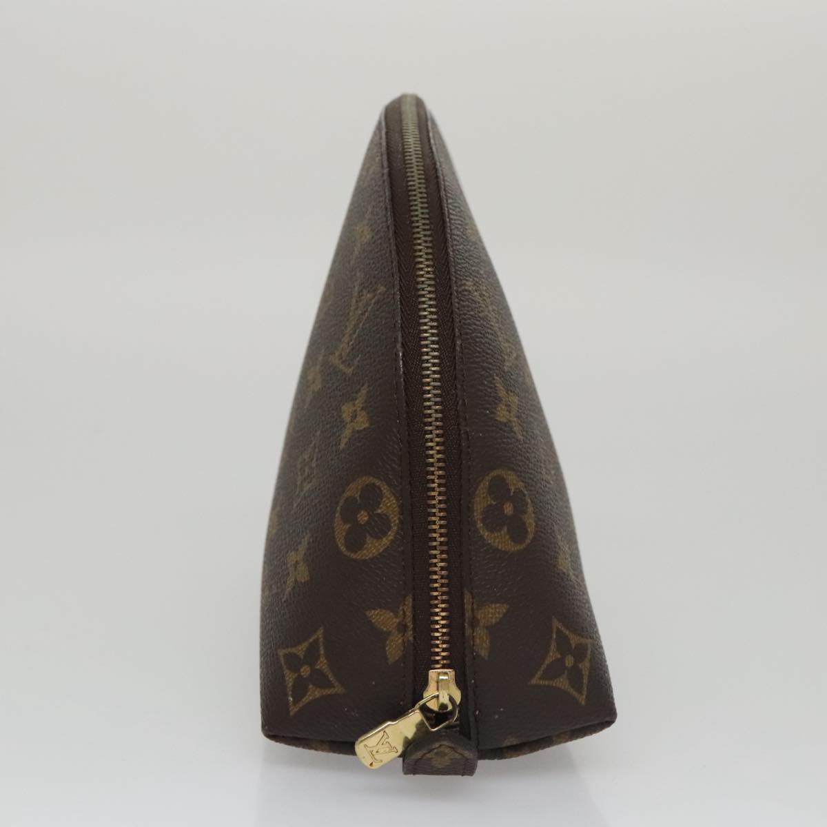 LOUIS VUITTON Monogram Trousse Demi Ronde Cosmetic Pouch M47520 LV 104341