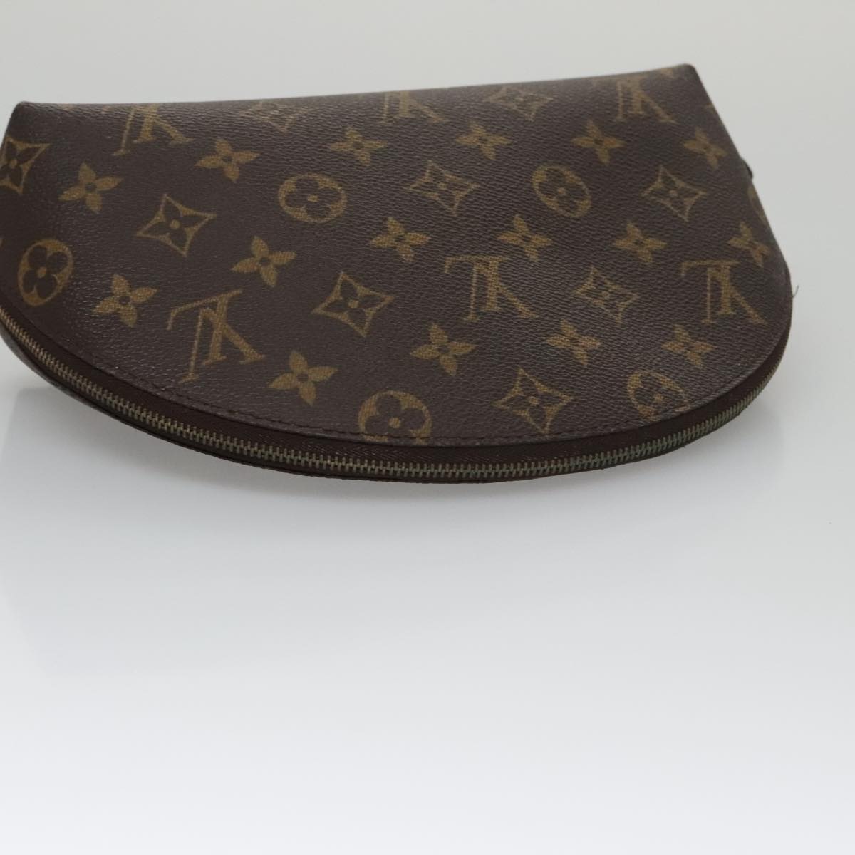 LOUIS VUITTON Monogram Trousse Demi Ronde Cosmetic Pouch M47520 LV 104341