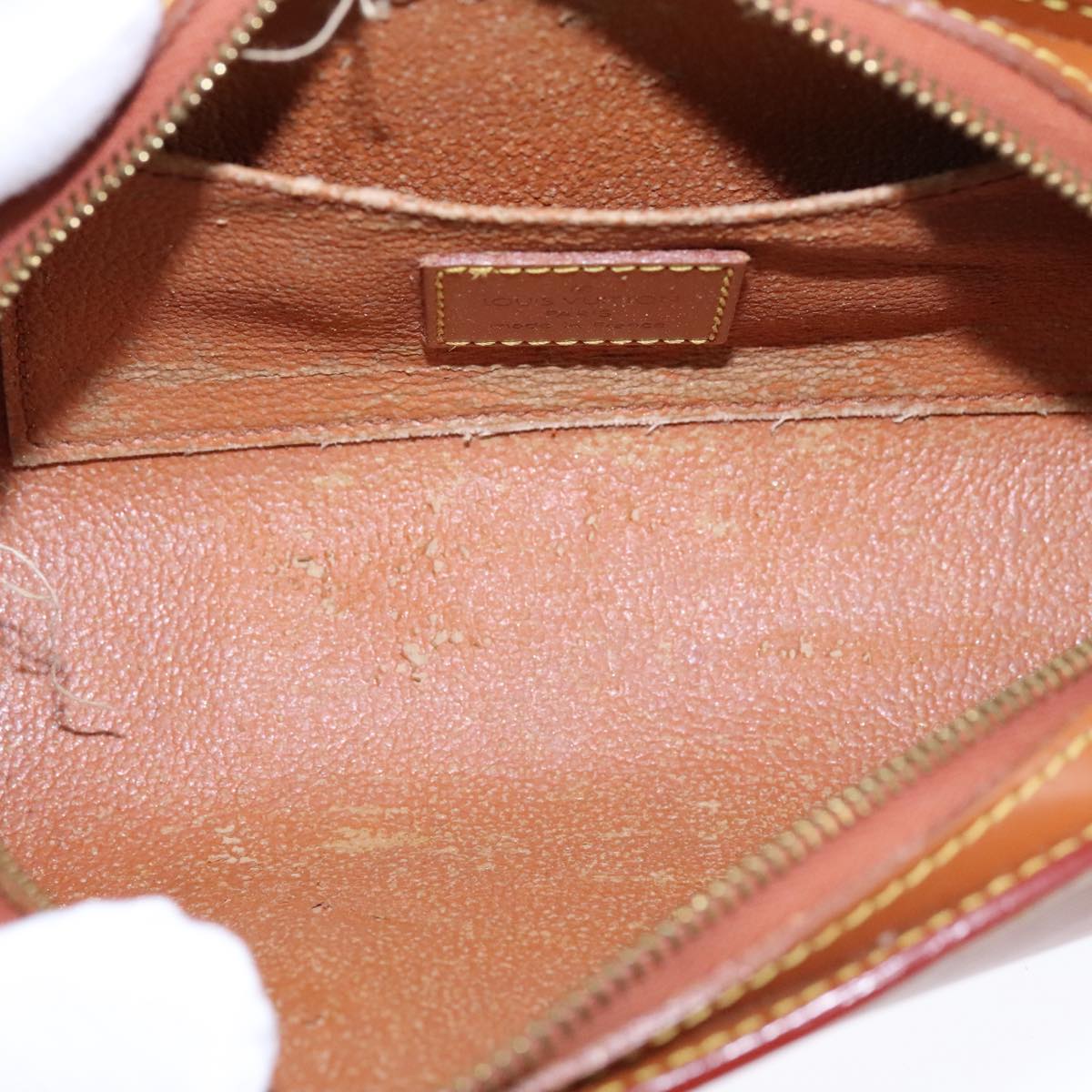 LOUIS VUITTON Epi Dauphine PM Pouch Brown M48443 LV 104344