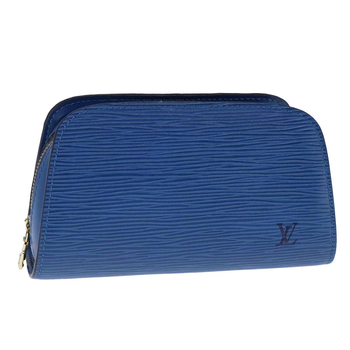 LOUIS VUITTON Epi Dauphine PM Pouch Blue M48445 LV 104349