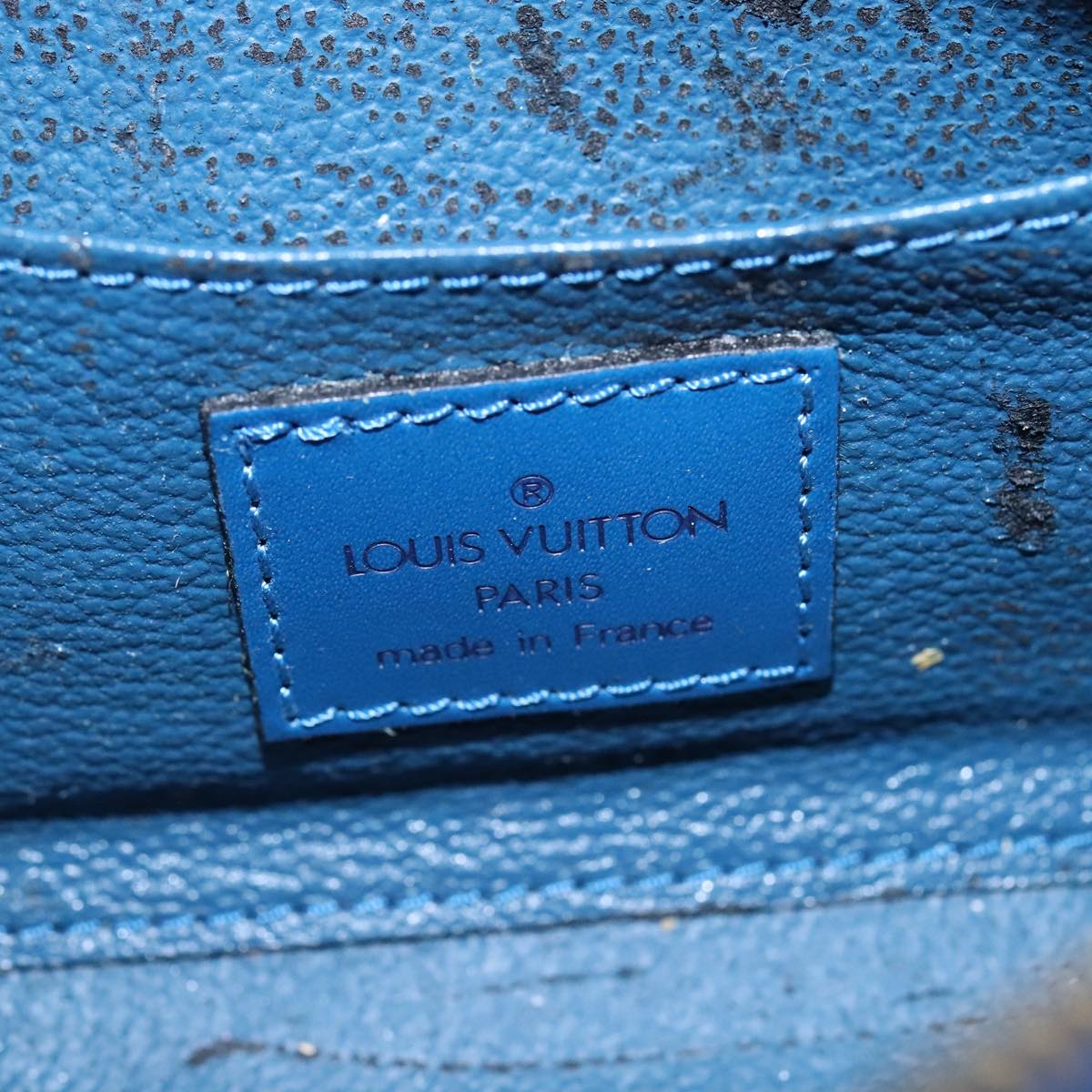 LOUIS VUITTON Epi Dauphine PM Pouch Blue M48445 LV 104349