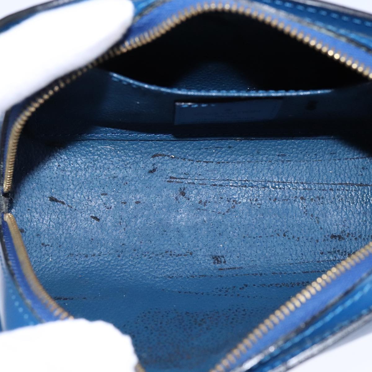LOUIS VUITTON Epi Dauphine PM Pouch Blue M48445 LV 104349