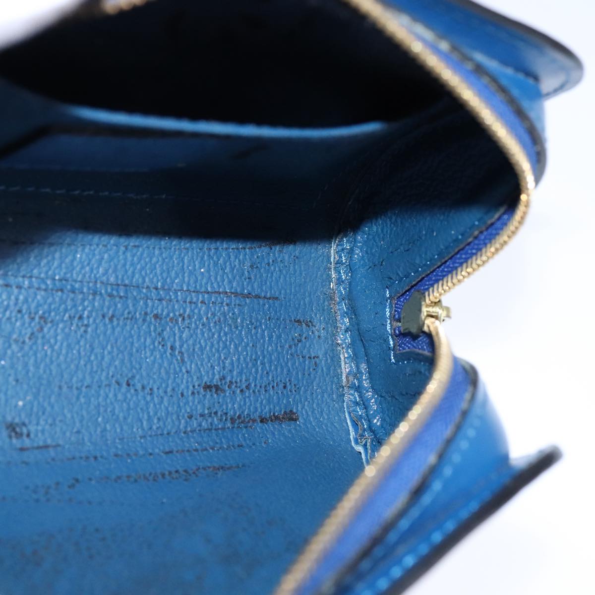LOUIS VUITTON Epi Dauphine PM Pouch Blue M48445 LV 104349
