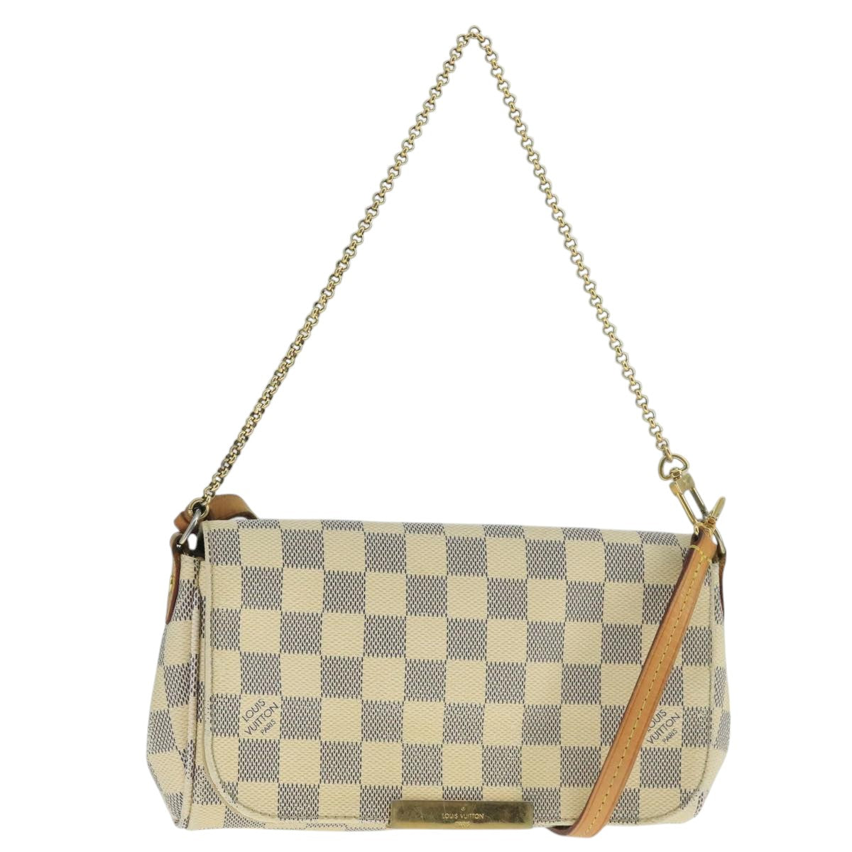 LOUIS VUITTON Damier Azur Favorit PM Shoulder Bag 2way N41277 LV 104352