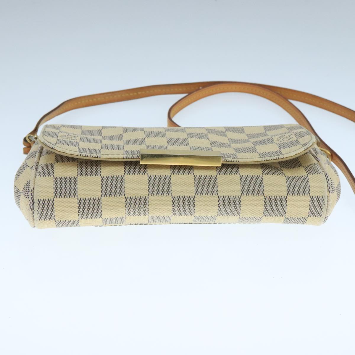 LOUIS VUITTON Damier Azur Favorit PM Shoulder Bag 2way N41277 LV 104352
