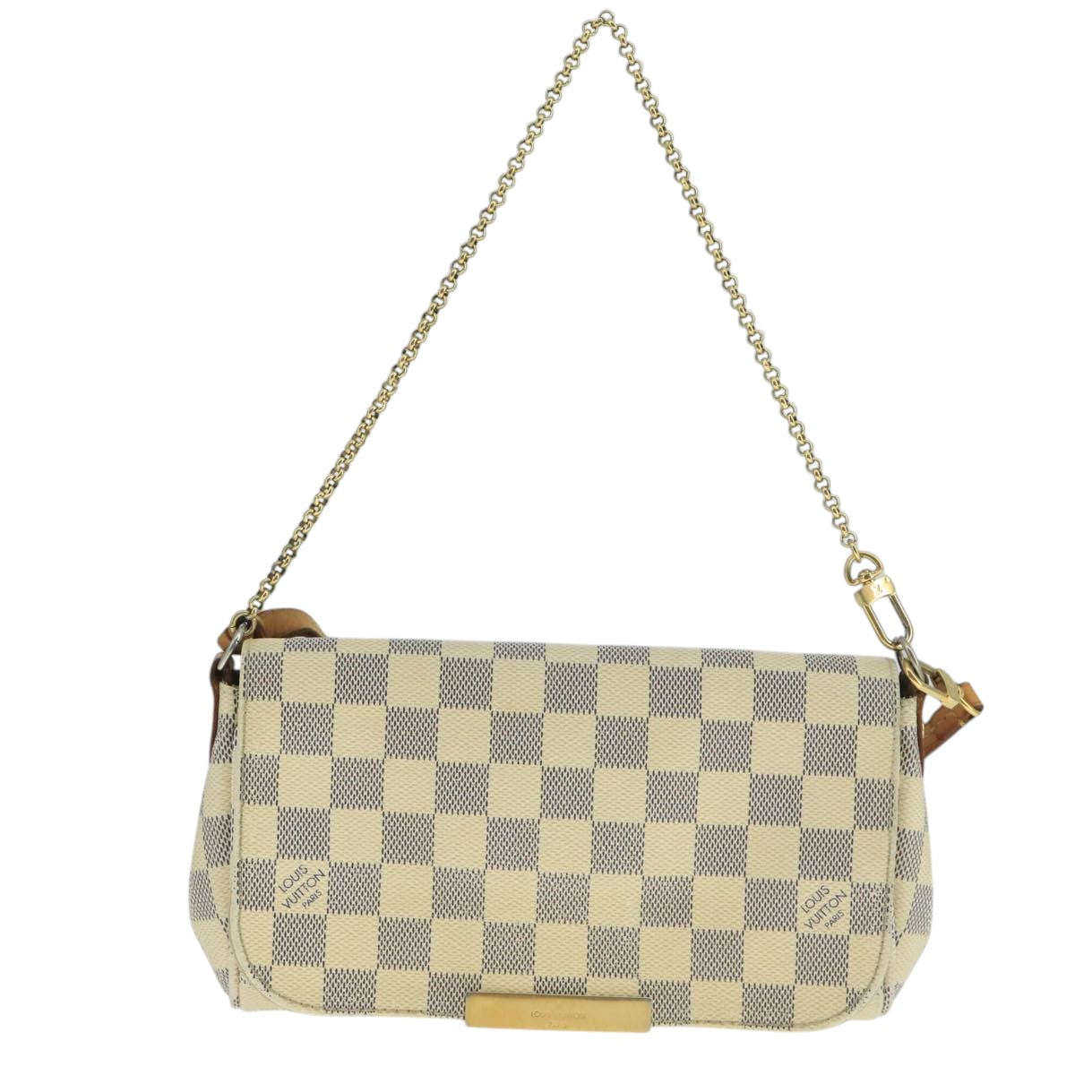 LOUIS VUITTON Damier Azur Favorit PM Shoulder Bag 2way N41277 LV 104352