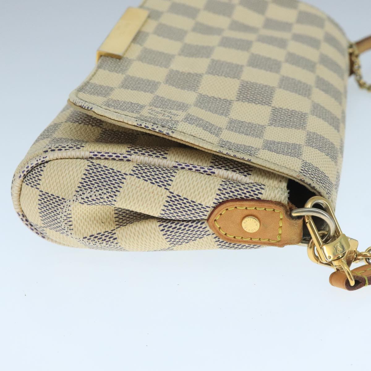 LOUIS VUITTON Damier Azur Favorit PM Shoulder Bag 2way N41277 LV 104352