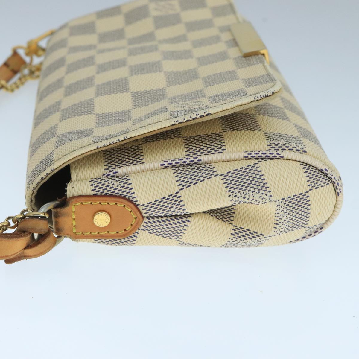 LOUIS VUITTON Damier Azur Favorit PM Shoulder Bag 2way N41277 LV 104352