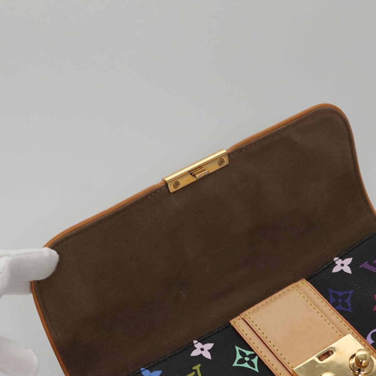LOUIS VUITTON Multicolor Pochette Courtney Clutch Bag Black M45640 104372A