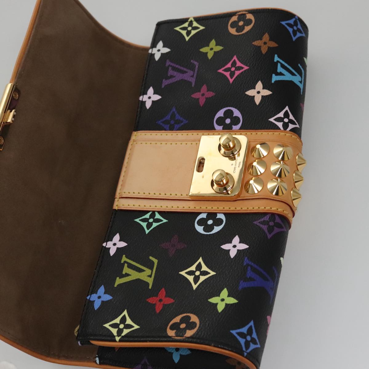 LOUIS VUITTON Multicolor Pochette Courtney Clutch Bag Black M45640 104372A