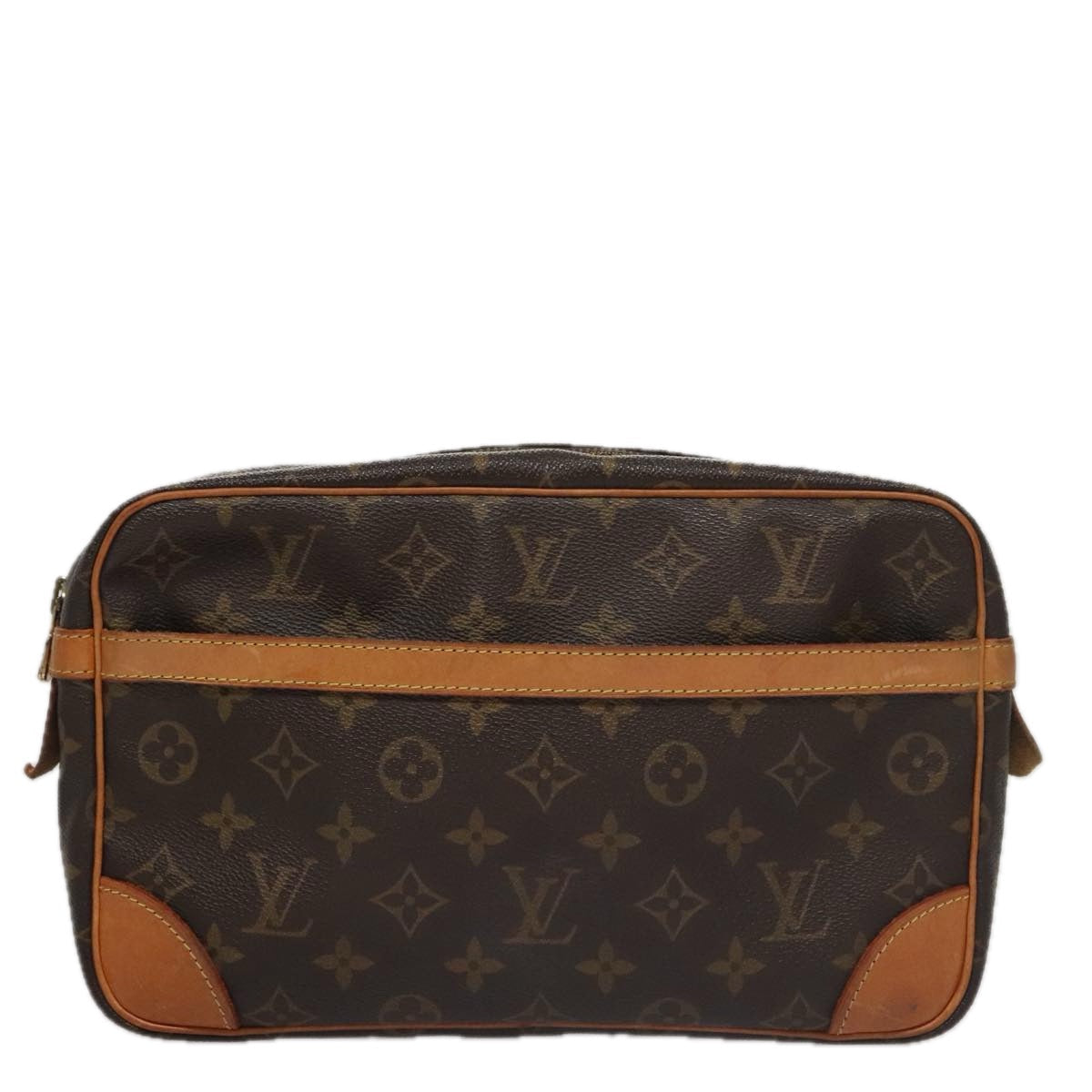 LOUIS VUITTON Monogram Compiegne 28 Clutch Bag M51845 LV 104386