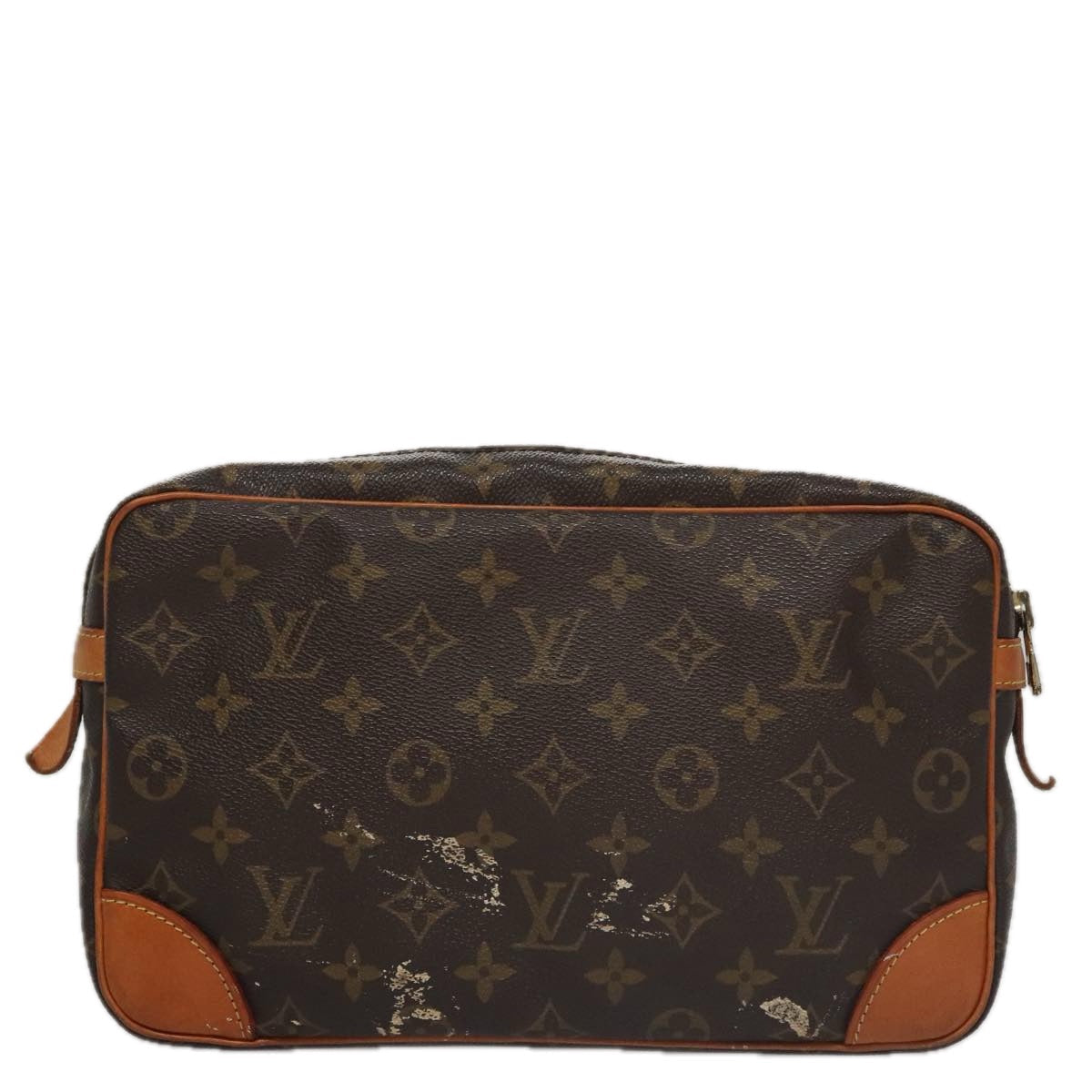 LOUIS VUITTON Monogram Compiegne 28 Clutch Bag M51845 LV 104386